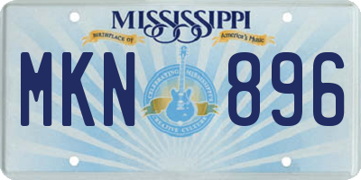 MS license plate MKN896