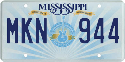 MS license plate MKN944