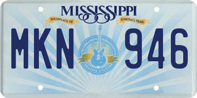 MS license plate MKN946