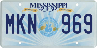 MS license plate MKN969