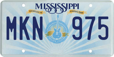 MS license plate MKN975