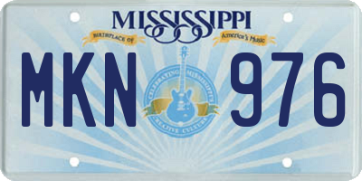 MS license plate MKN976