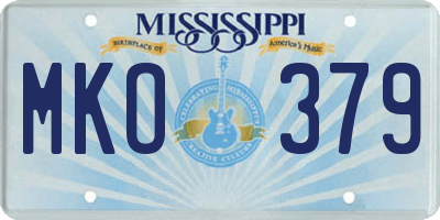 MS license plate MKO379
