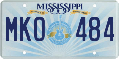 MS license plate MKO484