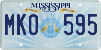 MS license plate MKO595
