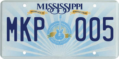 MS license plate MKP005