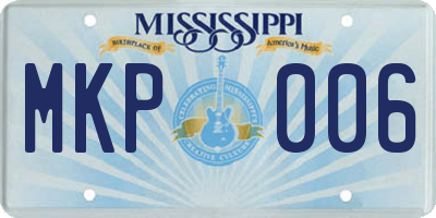 MS license plate MKP006