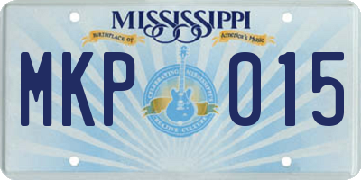 MS license plate MKP015