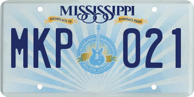 MS license plate MKP021