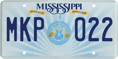 MS license plate MKP022