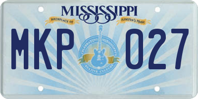MS license plate MKP027