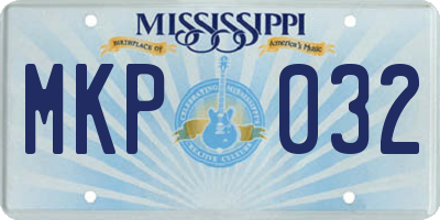 MS license plate MKP032