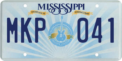 MS license plate MKP041