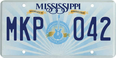 MS license plate MKP042