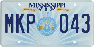 MS license plate MKP043