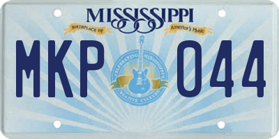 MS license plate MKP044
