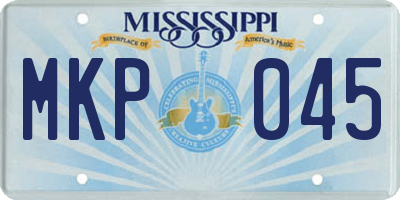 MS license plate MKP045