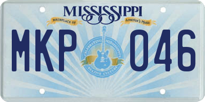 MS license plate MKP046