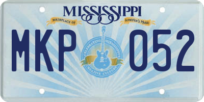 MS license plate MKP052