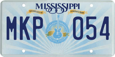 MS license plate MKP054