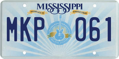 MS license plate MKP061