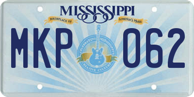 MS license plate MKP062