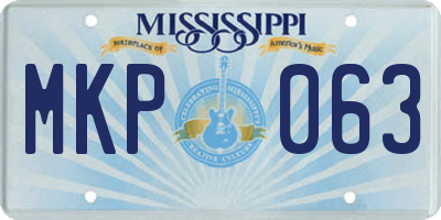 MS license plate MKP063