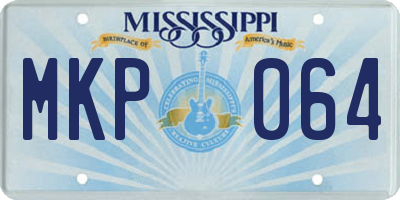 MS license plate MKP064