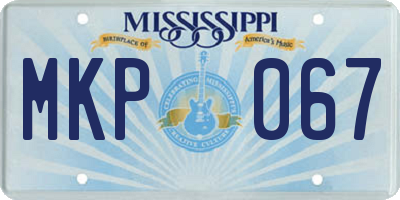 MS license plate MKP067
