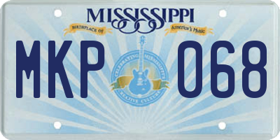 MS license plate MKP068