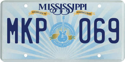 MS license plate MKP069