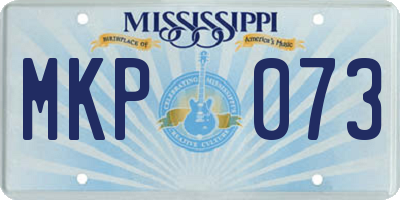 MS license plate MKP073