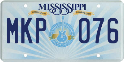 MS license plate MKP076