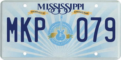 MS license plate MKP079