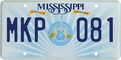 MS license plate MKP081