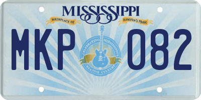 MS license plate MKP082