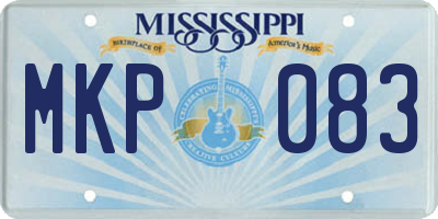MS license plate MKP083