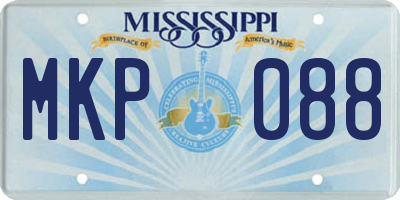 MS license plate MKP088