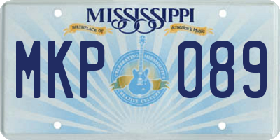 MS license plate MKP089