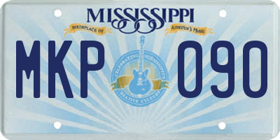 MS license plate MKP090