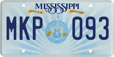 MS license plate MKP093