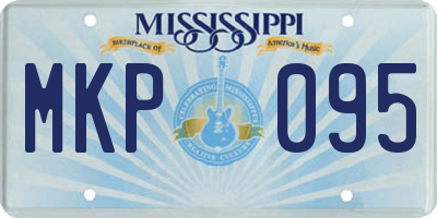 MS license plate MKP095