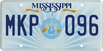 MS license plate MKP096