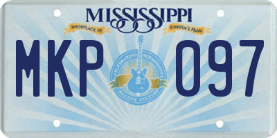 MS license plate MKP097