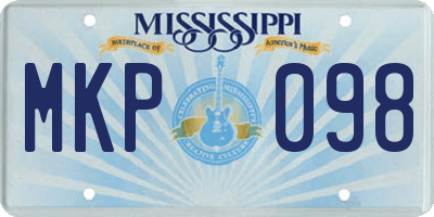MS license plate MKP098