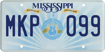 MS license plate MKP099