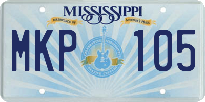 MS license plate MKP105