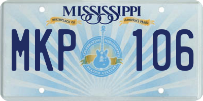 MS license plate MKP106