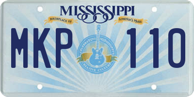 MS license plate MKP110