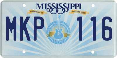 MS license plate MKP116